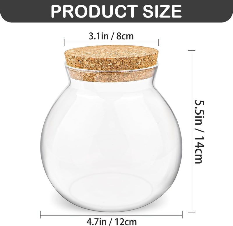 DOERDO DD DOERDO Clear Glass Jar with Lid, Airtight Food Storage Containers for Canning, Cereal, Sugar, Beans, Spice, Coffee, Tea, 34oz/1000ml - Image 2
